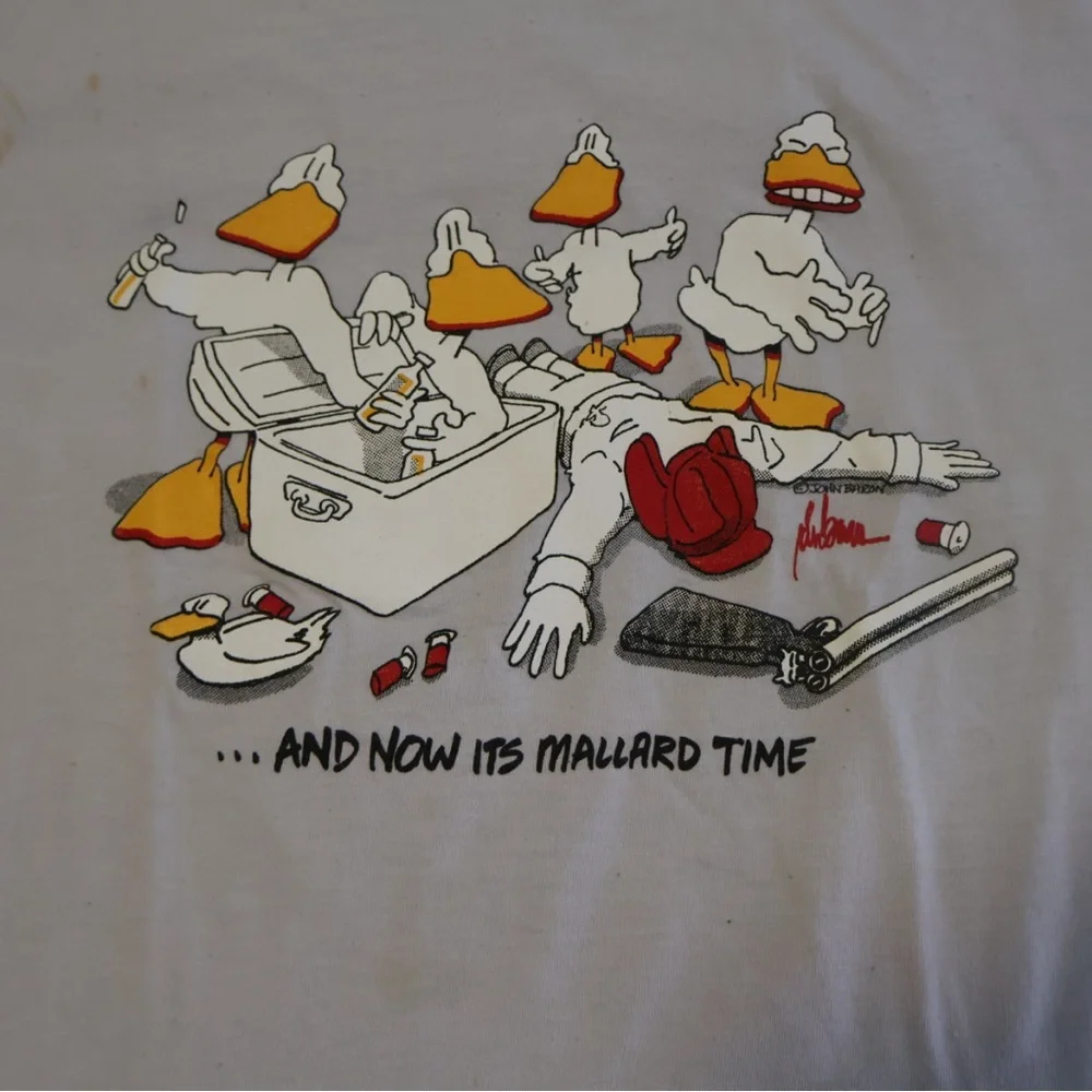 Vintage 90s John Baron single stitch graphic‎ tshirt. Size L.